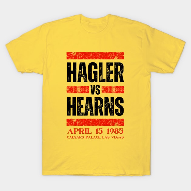 Hagler Vs Hearns Vintage T-Shirt by FullOnNostalgia